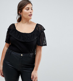 Топ в рубчик ASOS CURVE - Черный