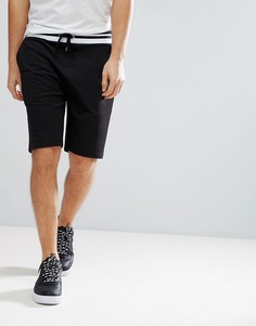 Шорты скинни с окантовкой и отделкой в рубчик ASOS - Черный