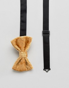 Золотистый бархатный галстук-бабочка ASOS - Золотой