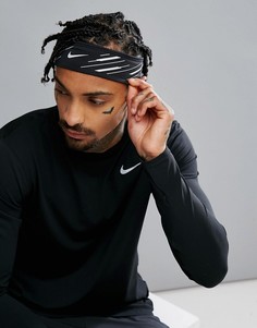 Черная повязка на голову Nike Running 360 Flash RN.69-037B - Серый