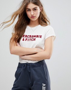 Футболка с логотипом Abercrombie & Fitch - Белый