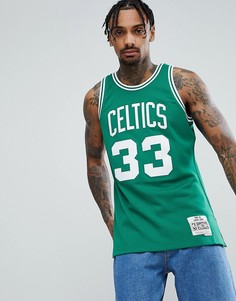 Зеленая майка с логотипом команды NBA Celtics и принтом Bird Mitchell & Ness - Зеленый