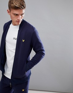 Темно-синяя флисовая куртка Lyle & Scott Fitness James - Темно-синий