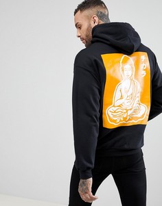 Оверсайз-худи с принтом на спине HNR LDN - Черный Honour