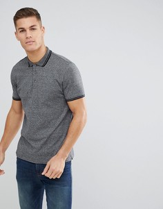 Серая меланжевая футболка-поло с короткими рукавами Burton Menswear - Серый