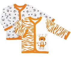 Кофточка детская «Тигрята» Barkito 2 шт., экрю с рисунком