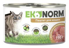 Корм Ekonorm Паштет Индейка с Потрошками 190g для кошек