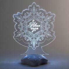 Новогодний сувенир Подставка световая Luazon Снежинка 2446531