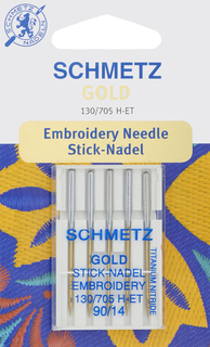 Иглы для вышивки Schmetz №90 130/705H-ET 5шт