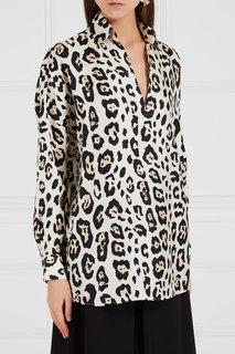 Шелковая блузка с леопардовым принтом Adolfo Dominguez