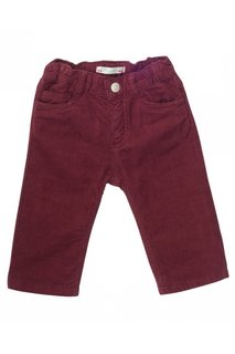 Вельветовые брюки бордовые Bonpoint