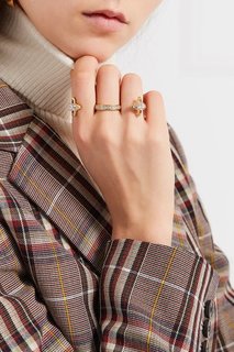 Тройное кольцо с цирконами Vivienne Westwood