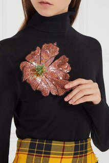 Розовая брошь с пайетками Christopher Kane