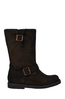 Черные замшевые сапоги Shoopom