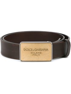 ремень с бляшкой с логотипом Dolce & Gabbana