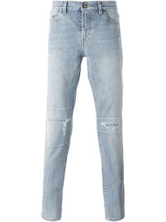 джинсы с линялым эффектом  Saint Laurent