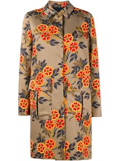 пальто с цветочным узором MSGM