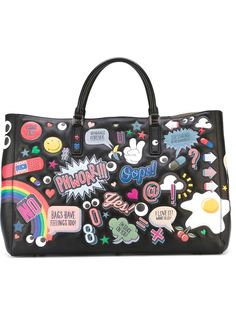 сумка-тоут Ebury all-over stickers  Anya Hindmarch