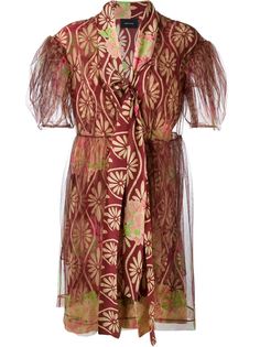 тюлевое платье с цветочным принтом Simone Rocha