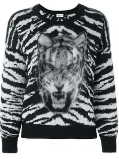 свитер с тигровым узором Saint Laurent