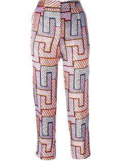 брюки с геометрическим принтом MSGM