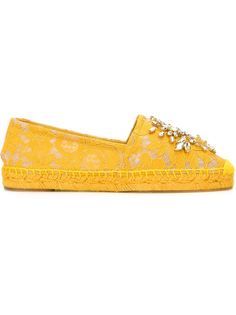декорированные кружевные эспадрильи Dolce & Gabbana