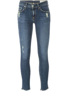 укороченные джинсы с потертой отделкой Rag & Bone