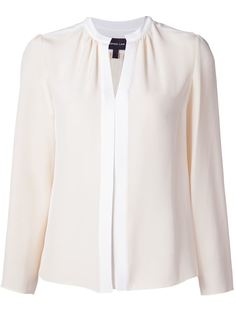 блузка с плиссированной панелью Derek Lam