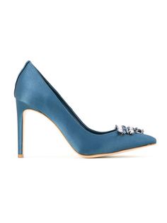 embellished satin pumps Sarah Chofakian