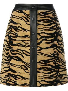 юбка с леопардовым принтом   Adam Lippes