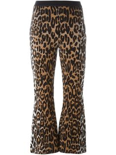 жаккардовые брюки с леопардовым принтом Stella McCartney