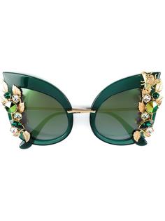 солнцезащитные очки с украшением в виде кристаллов Swarovski Dolce & Gabbana Eyewear