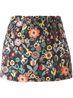 юбка мини с цветочным узором  Red Valentino
