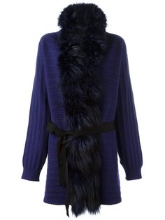 кардиган с меховой оторочкой Blumarine