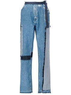 широкие джинсы с заплатками Tome