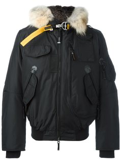 стеганый пуховик с меховой окантовкой Parajumpers