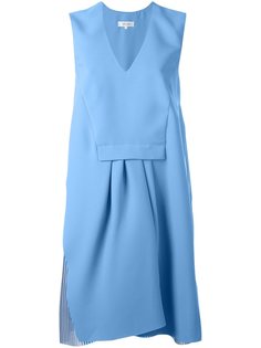 платье с V-образным вырезом и складками Carven