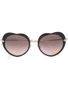 солнцезащитные очки с оправой в форме сердца Miu Miu Eyewear