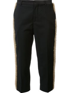 укороченные брюки с полосатой окантовкой Maison Margiela