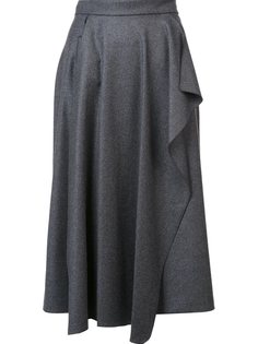 плиссированная юбка с драпированной деталью Maison Rabih Kayrouz