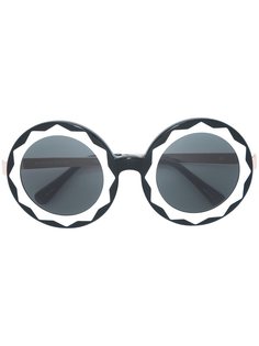 круглые крупные солнцезащитные очки Linda Farrow Gallery