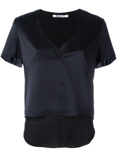 топ с атласным слоем T By Alexander Wang