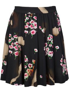 плиссированная юбка с цветочным принтом Moschino