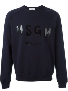 толстовка с принтом логотипа MSGM