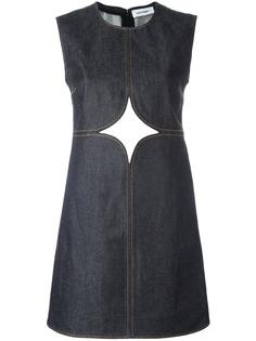 джинсовое платье с декоративными вырезами Courrèges