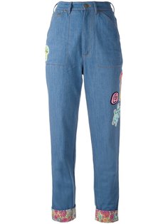 джинсы с заплатками в виде цветка Olympia Le-Tan