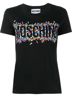 футболка с логотипом Moschino