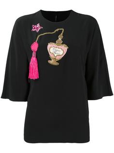 блузка с заплаткой в виде флакона духов Dolce & Gabbana