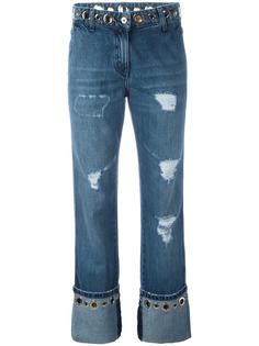 джинсы с потертой отделкой Blumarine