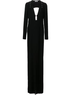 платье с глубоким V-образным вырезом Mugler